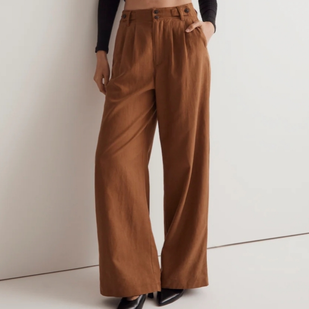 Madewell Harlowe Pants. Tan Acorn Color. Size 10 Tall.